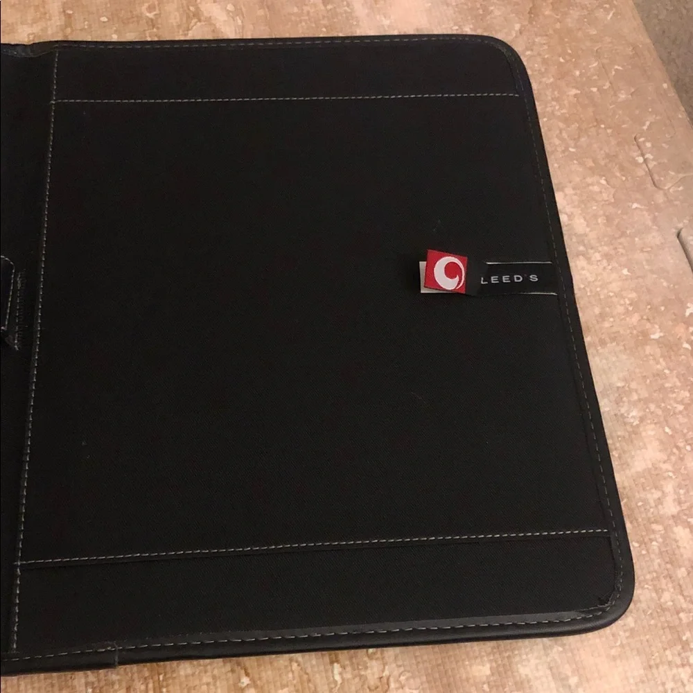 Leeds leather Black Tablet portfolio Case